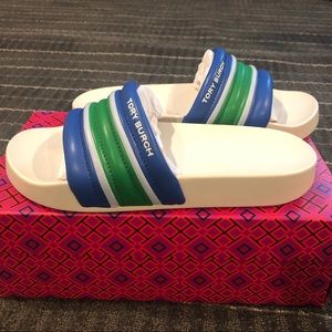 tory burch striped slide